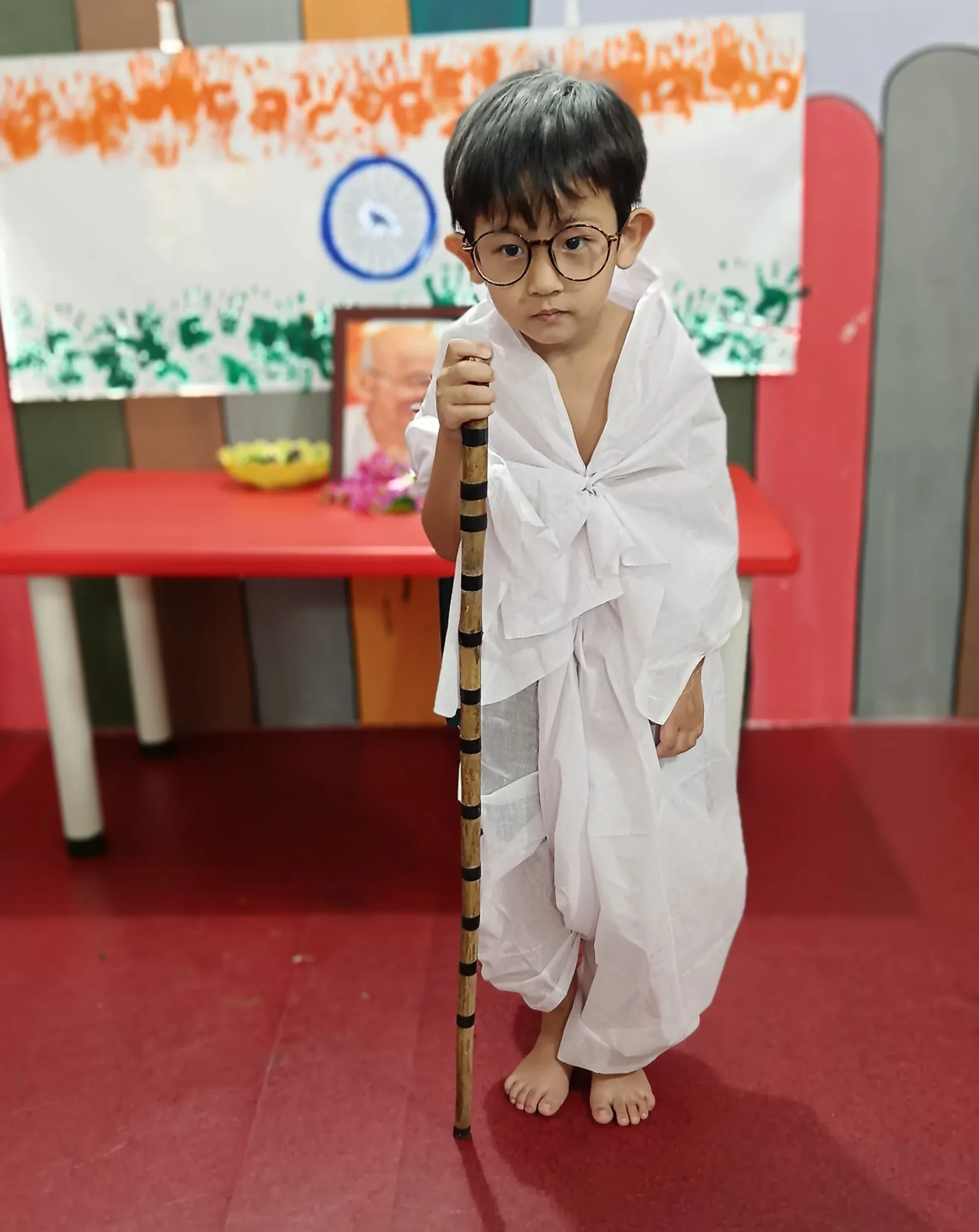 Gandhi Jayanti celebration at BrainBunny Juniors Emchi