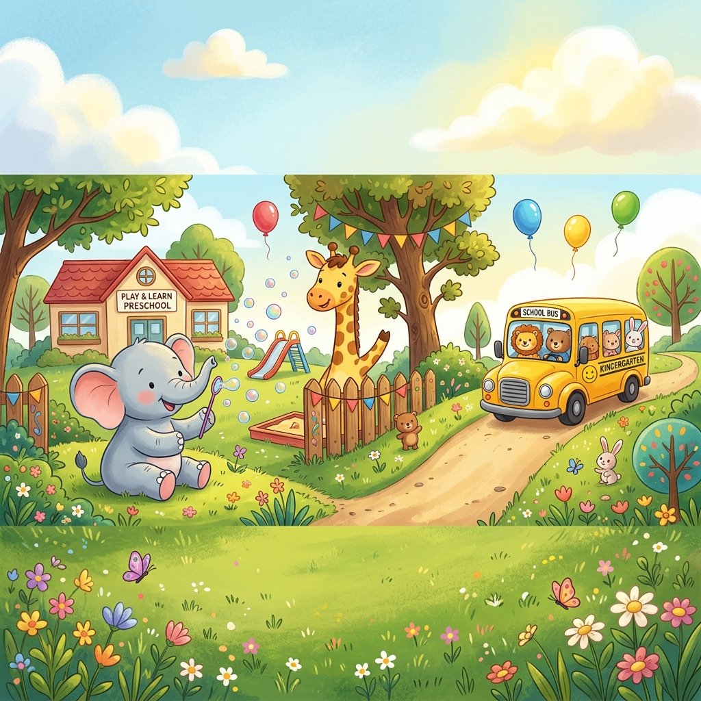 Preschool & Daycare Wonderland Background