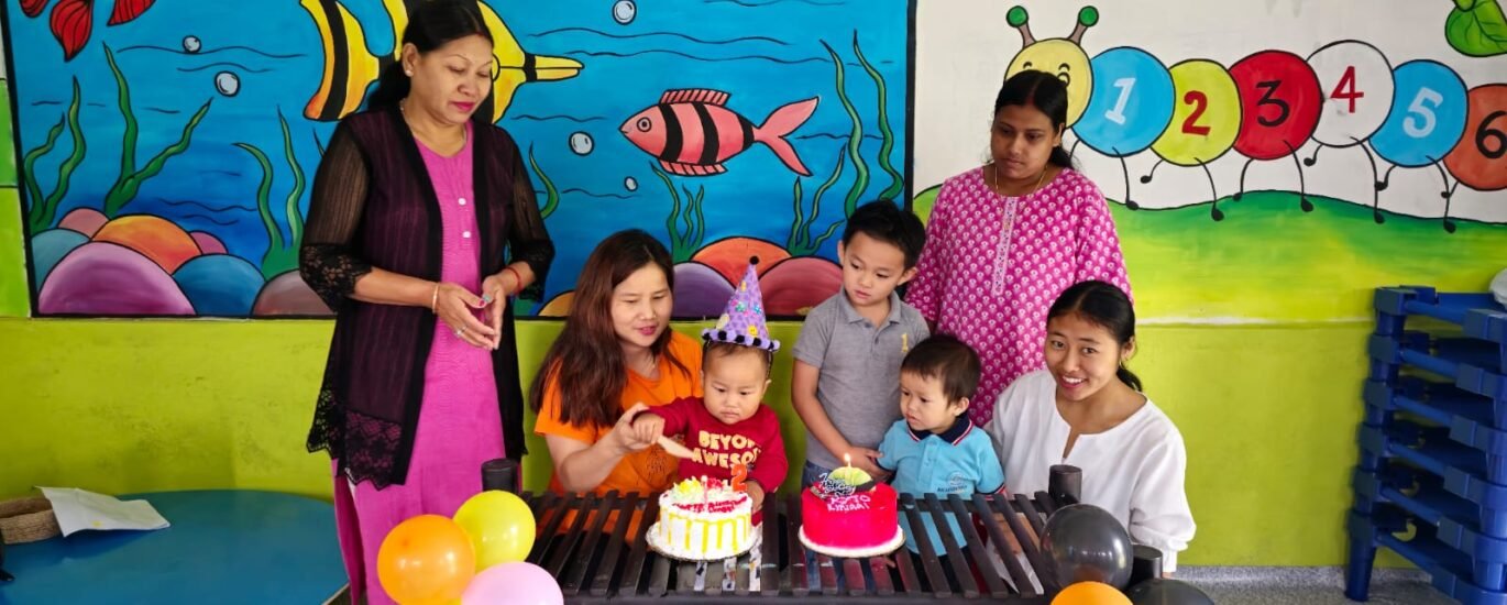 Teacher with kids at BrainBunny Juniors.