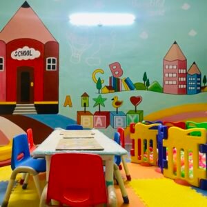 Small preschool library with books for kids