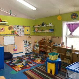 Activity room setup for preschool kids’ learning
