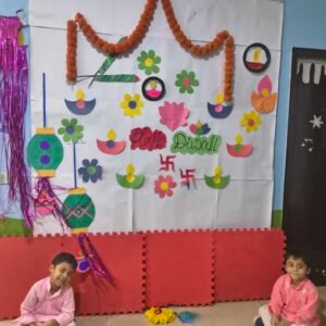 Little learners participate in Diya decoration and Diwali crafts at BrainBunny Juniors Ghaziabad