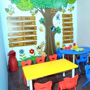 Children participating in classroom learning activities at BrainBunny Juniors Preschool.