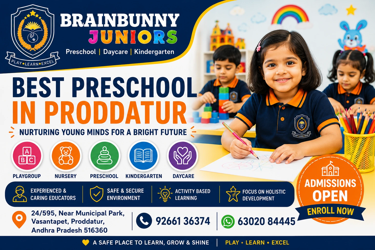 Best Preschool in Proddatur for Early Childhood Learning and Development
